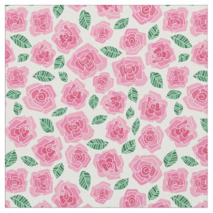 Rosa Rosen Stoff
