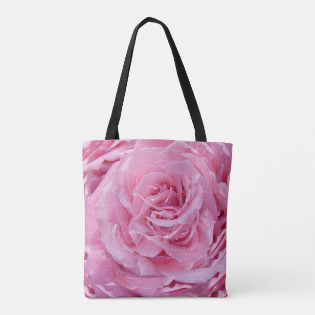 Rosa Rosen-Strudelentwurf Taschen-Tasche Tasche (Rückseite)