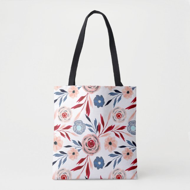 Rosa Rosen Tasche (Vorderseite)