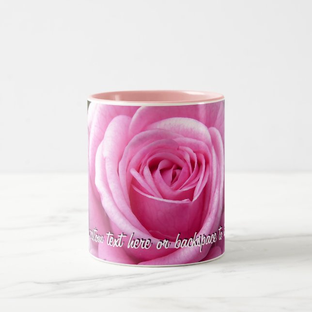Rosa Rosen Tasse Kaffee Cup Personalisierte Rose D (Mittel)