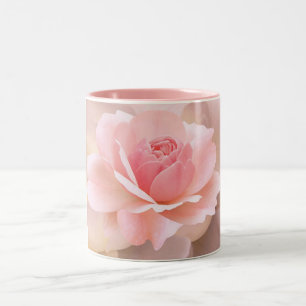 Rosa Rosen-Tasse Zweifarbige Tasse