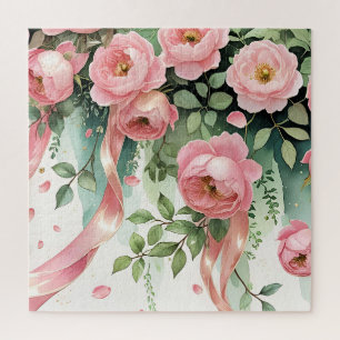 Rosa Rosen und Bänder