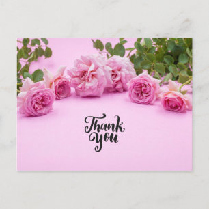 Rosa Rosen Vielen Dank für die Karte auf rosa Hint
