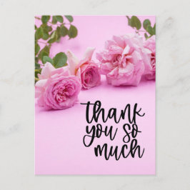Rosa Rosen Vielen Dank für die Karte auf rosa Hint