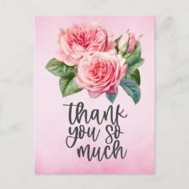 Rosa Rosen Vielen Dank für die Karte auf rosa Hint