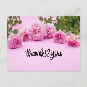 Rosa Rosen Vielen Dank für die Karte auf rosa Hint