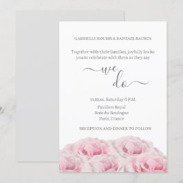Rosa Rosen Weiß Graue Flora Elegant machen wir Hoc Einladung