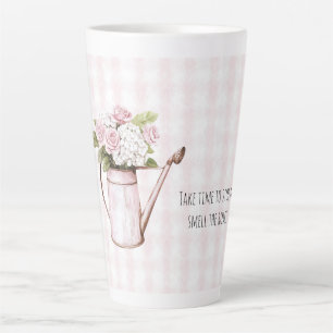Rosa Rosen Weiße Blumengießkanne Milchtasse