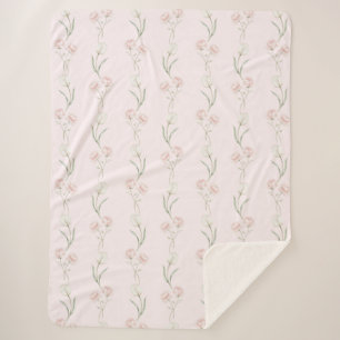 Rosa Rosen Weiße Tulpen Sherpadecke