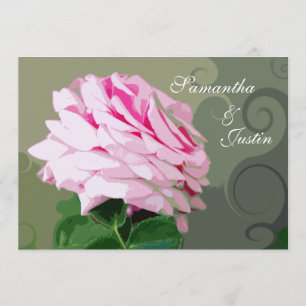 Rosa Rosen-Wirbel, der Brunch-Einladung Wedding Einladung