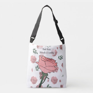 Rosa Rosen - Zart und Lieblich Tragetaschen Mit Langen Trägern