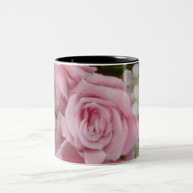 Rosa Rosen Zweifarbige Tasse (Mittel)