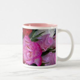 Rosa Rosen Zweifarbige Tasse