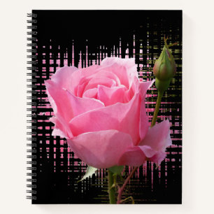Rosa Rosenblätter Notizbuch