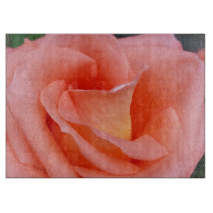 Rosa Rosenblätter Schneidebrett