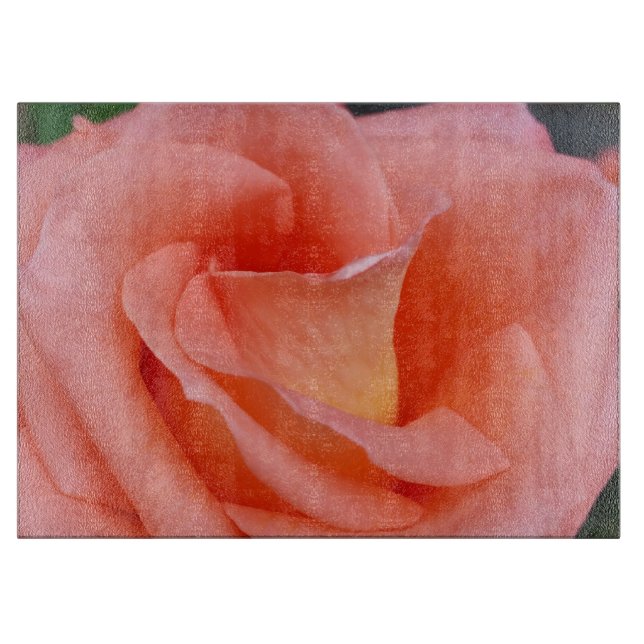 Rosa Rosenblätter Schneidebrett (Vorderseite)