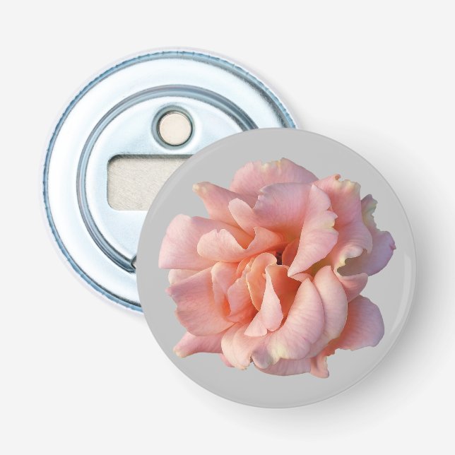 Rosa Rosenblüte Flaschenöffner (Vorderseite)