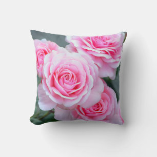 Rosa Rosenblüten Kissen