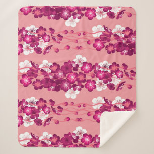 Rosa Rosenblüten: nahtloser Hintergrund. Sherpadecke