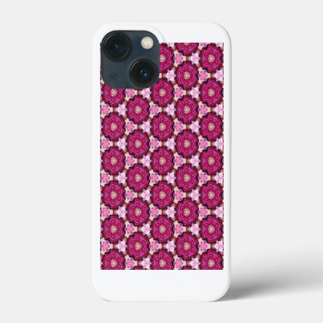 Rosa Rosenblütenmuster Case-Mate iPhone Hülle (Rückseite)