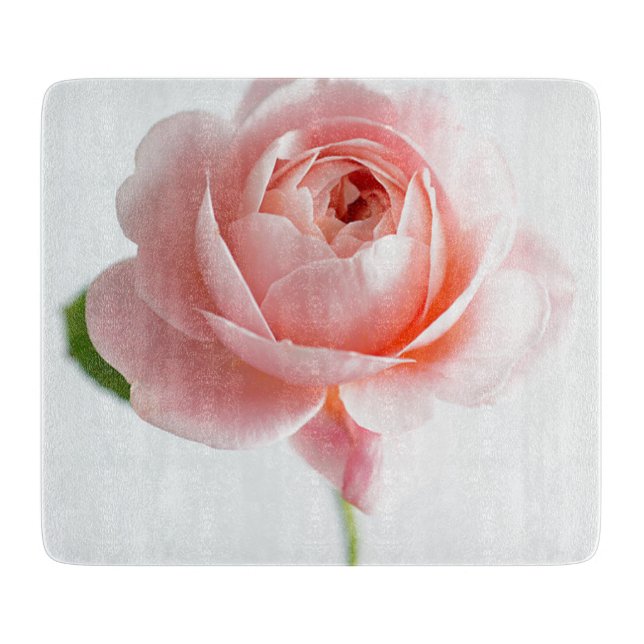 Rosa Rosendekor Schneidebrett (Vorderseite)
