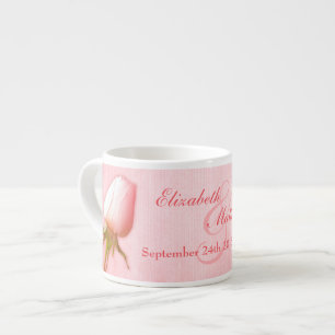 Rosa Rosenknospe Sake Hochzeit Espresso Tasse