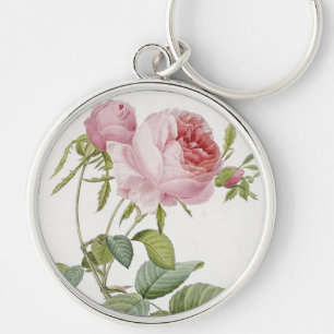 Rosa Rosenknospen-Schlüsselanhänger Schlüsselanhänger