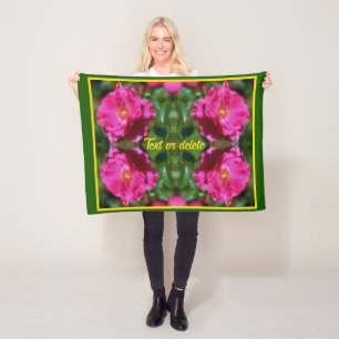 Rosa Rosenmalerei Abstrakte Blume Personalisiert Fleecedecke