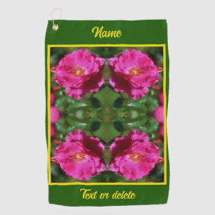 Rosa Rosenmalerei Abstrakte Blume Personalisiert Golfhandtuch