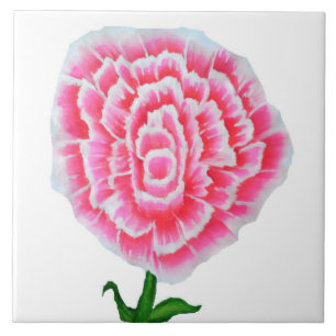 Rosa Rosenmalerei Tile Fliese