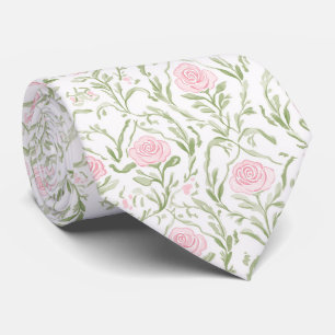Rosa Rosenmuster Nackenband Krawatte
