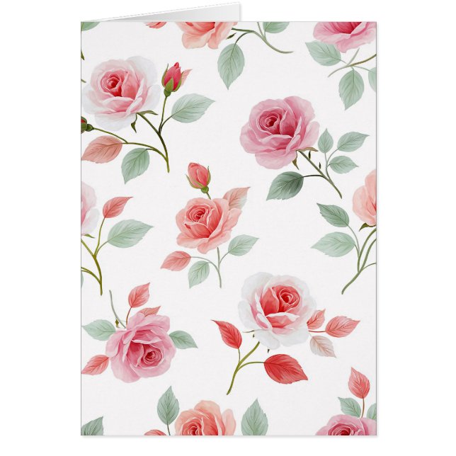 Rosa Rosenmuster, weiche Farbe, (Vorne)