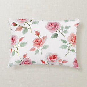 Rosa Rosenmuster, weiche Farbe, Dekokissen