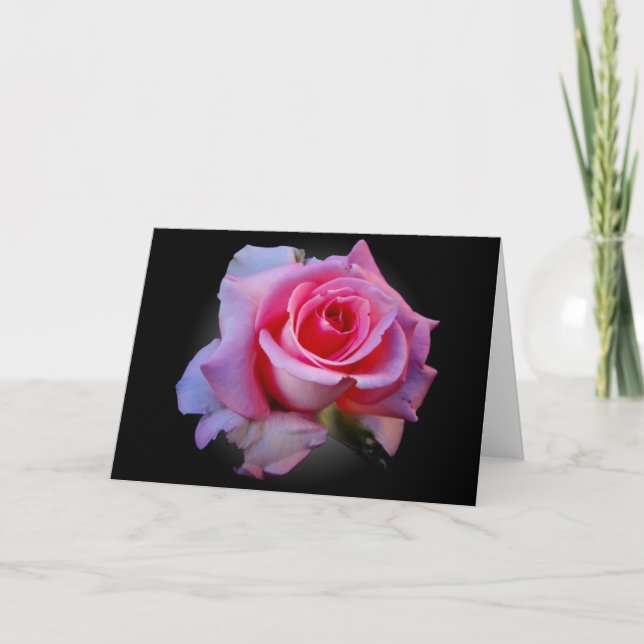 Rosa Rosennotecard Karte (Vorderseite)
