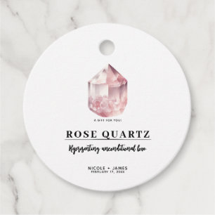 Rosa Rosenquarz-Liebeskristall-Hochzeit Geschenkanhänger