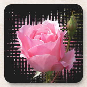 Rosa Rosenspritze Getränkeuntersetzer