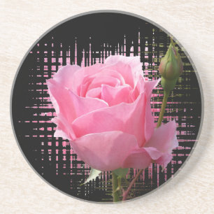 Rosa Rosenspritze Getränkeuntersetzer