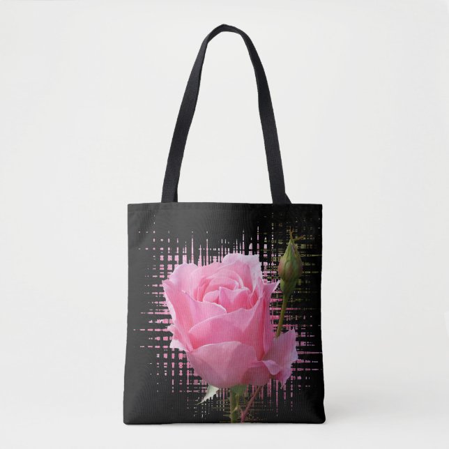 Rosa Rosenspritze Tasche (Vorderseite)