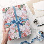 Rosa Roses Brautparty Geschenkpapier<br><div class="desc">Rosa Roses Brautparty</div>