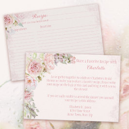 Rosa Roses Brautparty Rezept Packungskarte Begleitkarte