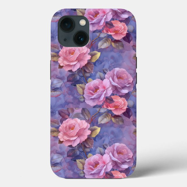 Rosa Roses Floral iPhone Case Cover Blume (Rückseite)