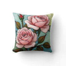 Rosa Roses gestanztes Glas