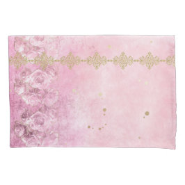 Rosa Roses Grunge Damask - Pillowcase Kissenbezug