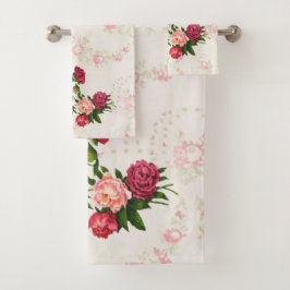 Rosa Roses Handtuch Set