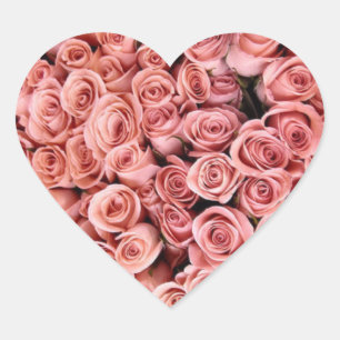Rosa Roses Heart Stickers