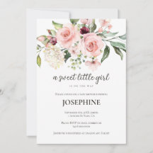 Rosa Roses Kinderdusche Einladung