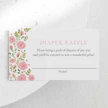 Rosa Roses Tee Party Diaper Raffle