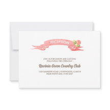 Rosa Roses Watercolor Hochzeitskarte