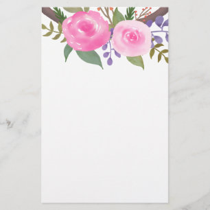 Rosa Rosewatercolor-BlumenShabby Chic Briefpapier
