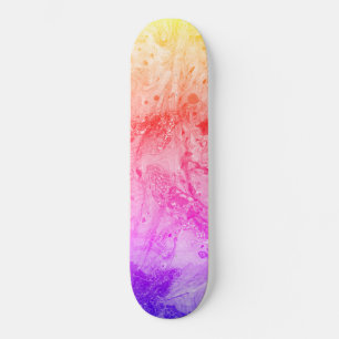 Rosa Rot Blau Lila Gelb Grün Modern Abstrakt Skateboard